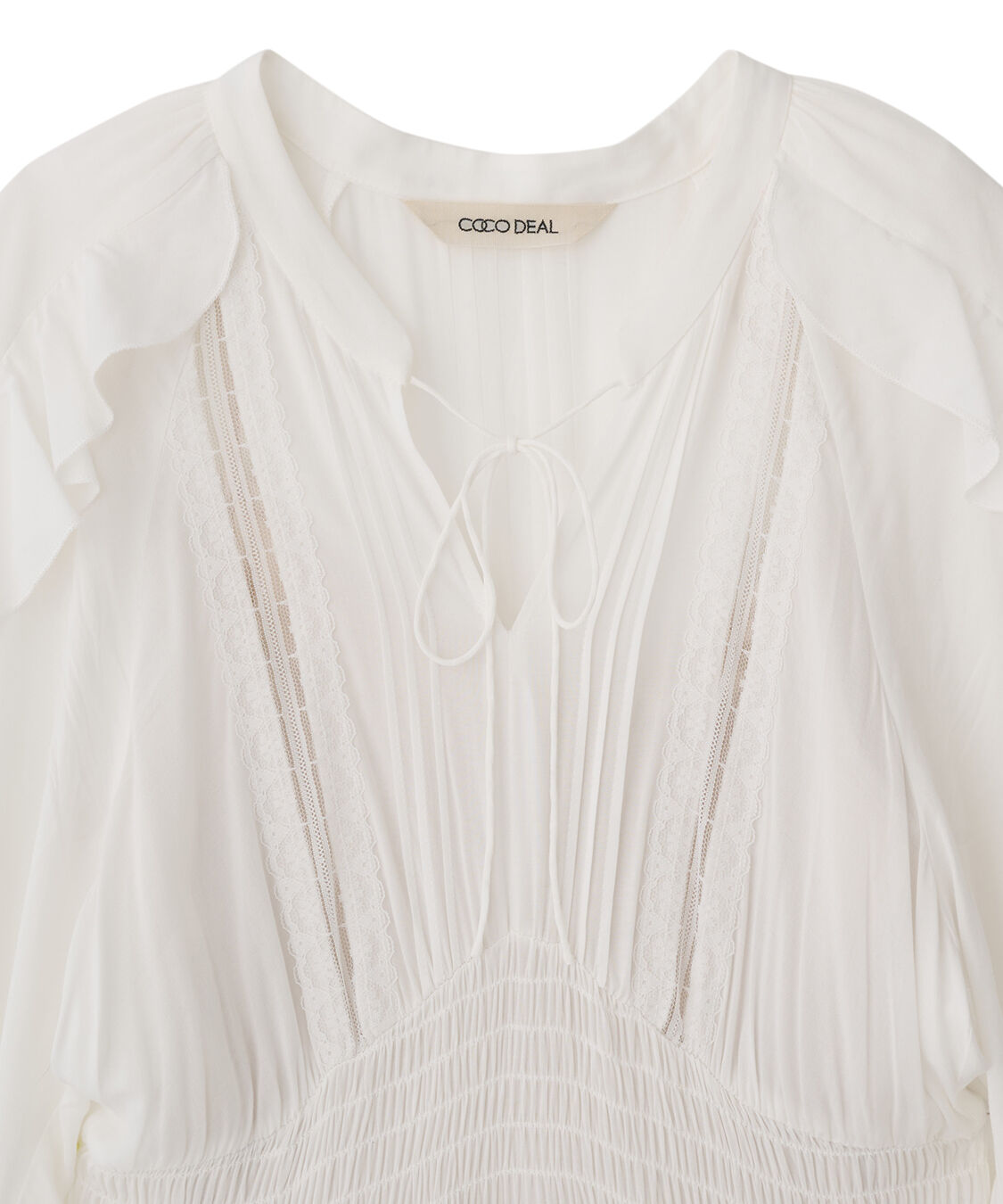 COCO DEAL「ラッフルレーストリムワンピース」|ワンピース|