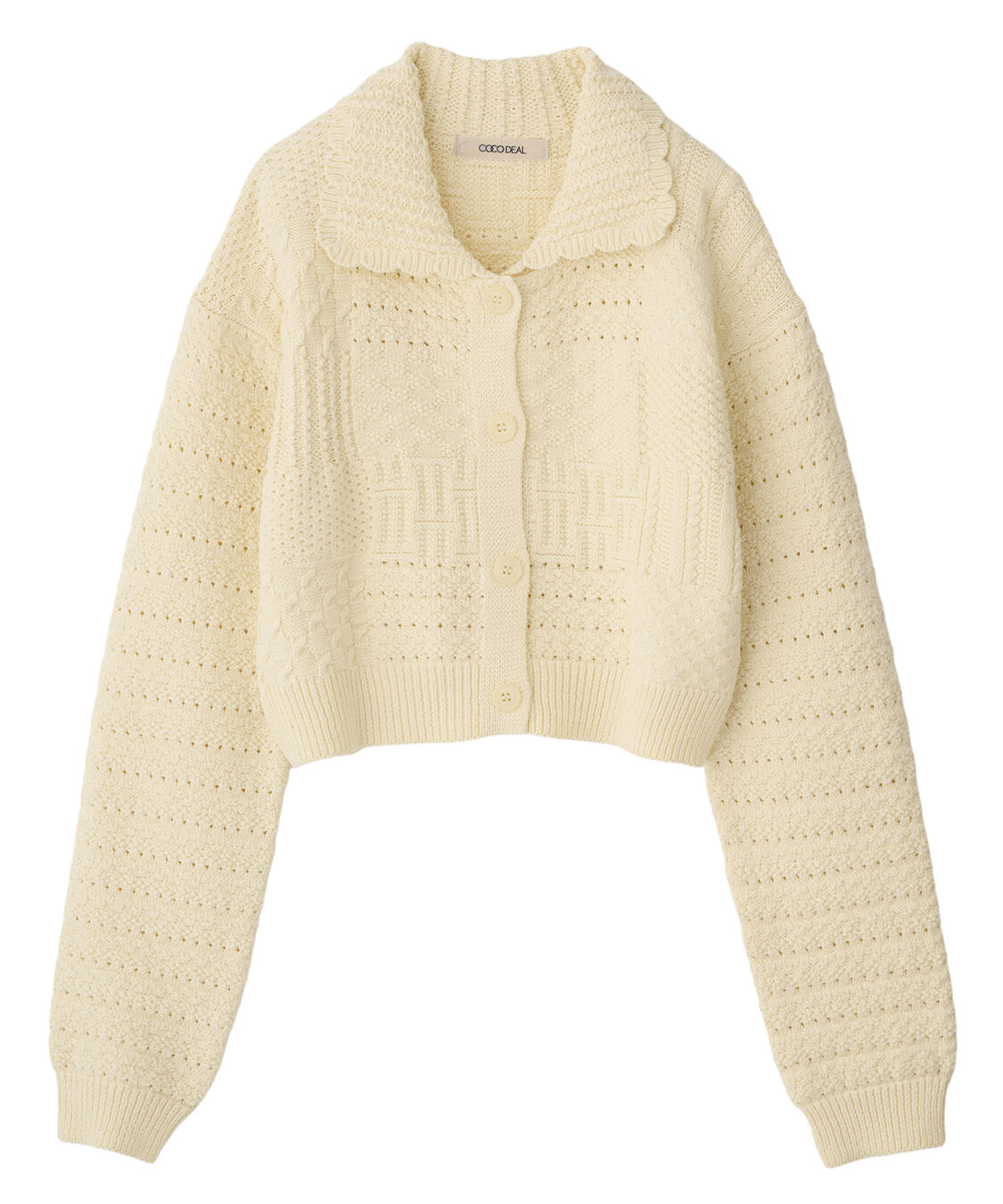 COCO DEAL「パッチワークカーディガン」|カーディガン|