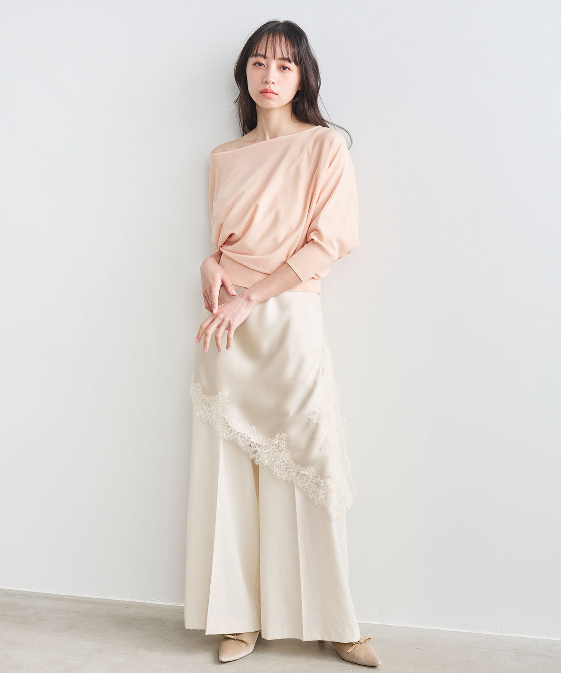 COCO DEAL「リネンライクバックフラップワイドパンツ」|スラックス|