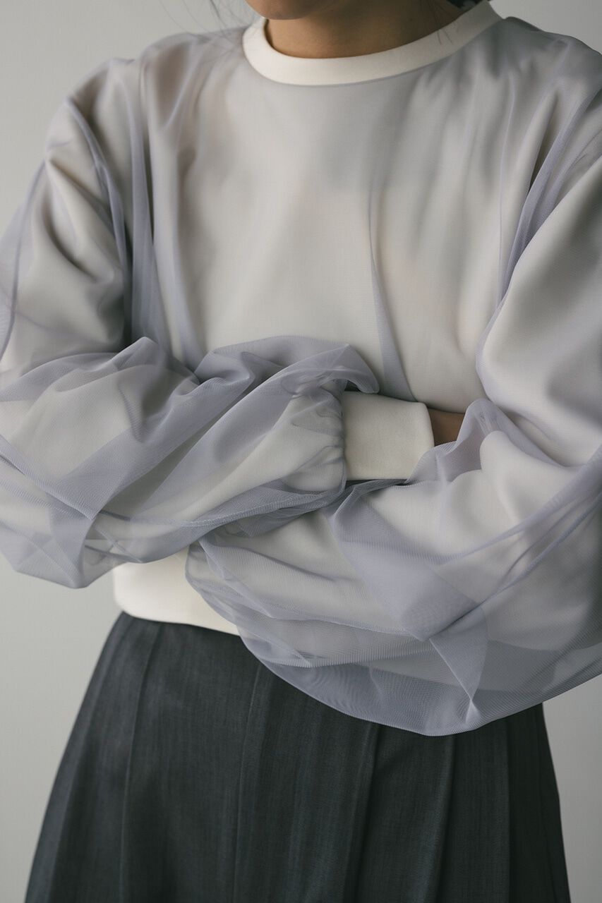 STYLEMIXER「チュールレイヤードトップ」|パーカー|