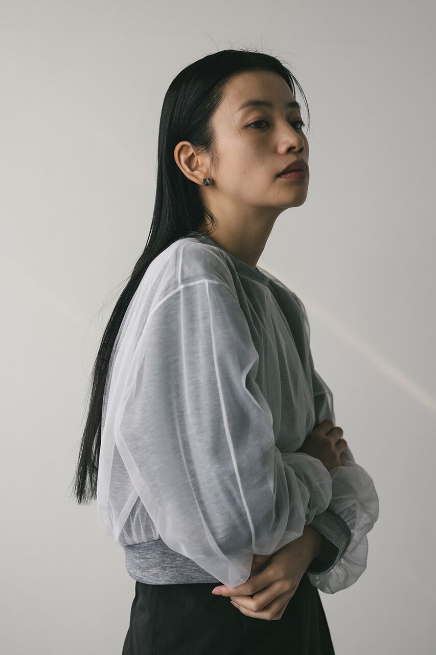 STYLEMIXER「チュールレイヤードトップ」|パーカー|T.GRY