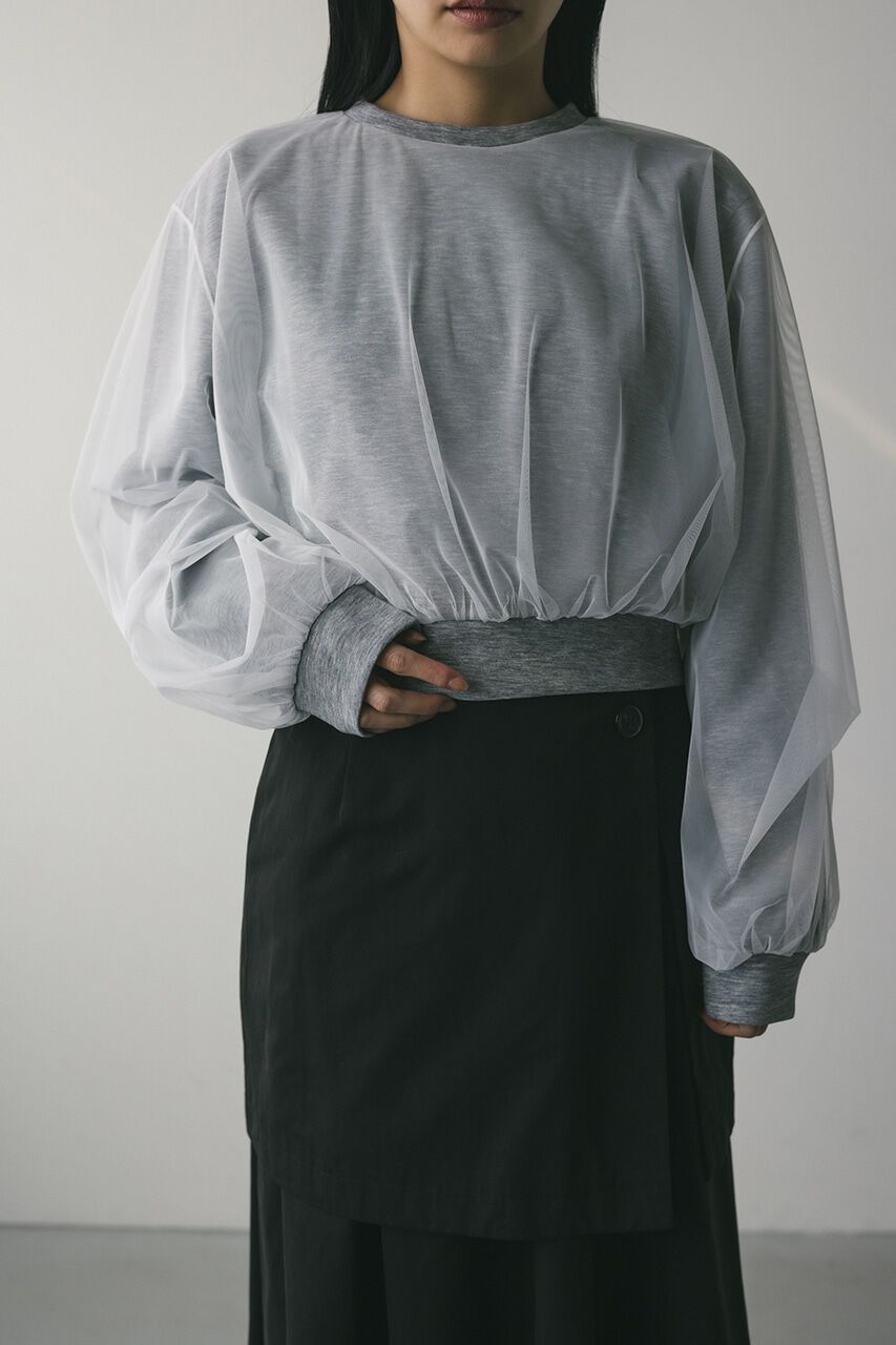 STYLEMIXER「チュールレイヤードトップ」|パーカー|