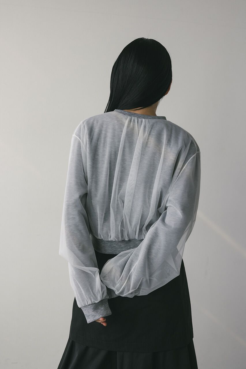 STYLEMIXER「チュールレイヤードトップ」|パーカー|