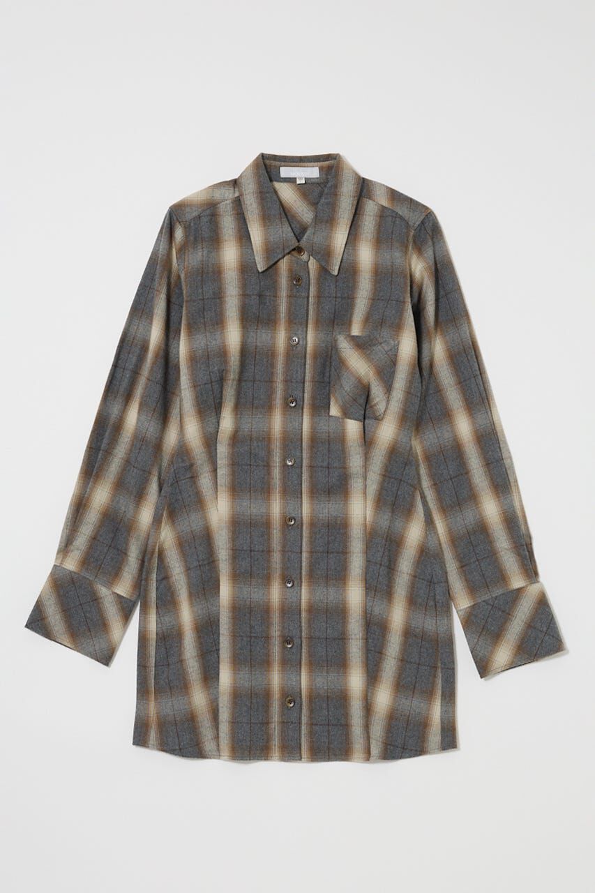 MOUSSY「CHECK SHIRT ドレス」|ワンピース|