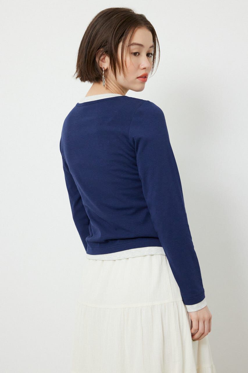 RODEO CROWNS「フェイクレイヤードヘンリーネックトップス」|Tシャツ・カットソー|