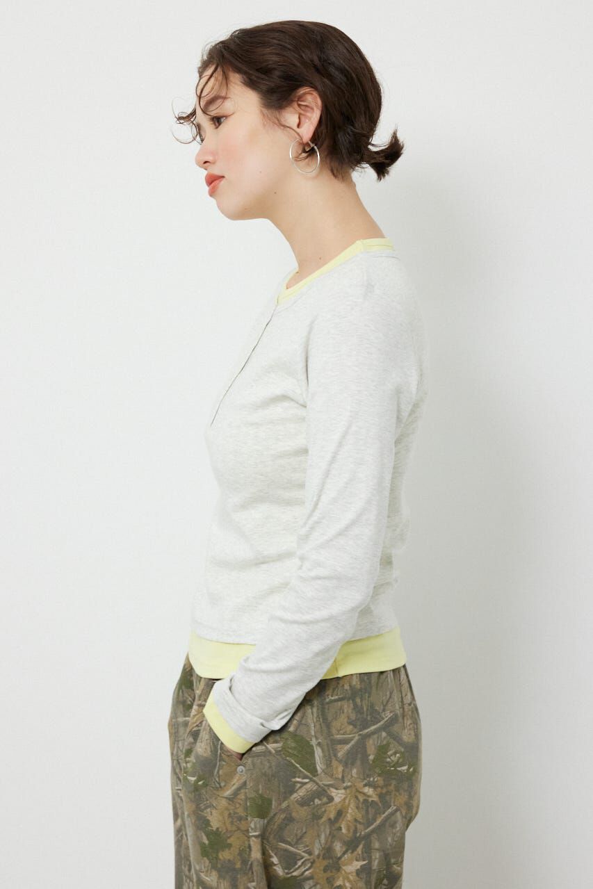 RODEO CROWNS「フェイクレイヤードヘンリーネックトップス」|Tシャツ・カットソー|