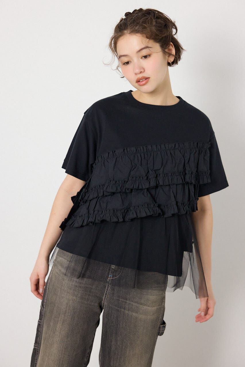 RODEO CROWNS「布帛チュールドッキングトップス」|Tシャツ・カットソー|