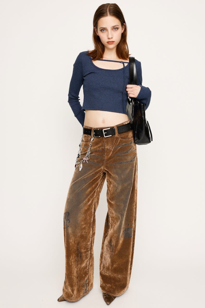 SLY「2WAY CUT RIB トップス」|Tシャツ・カットソー|