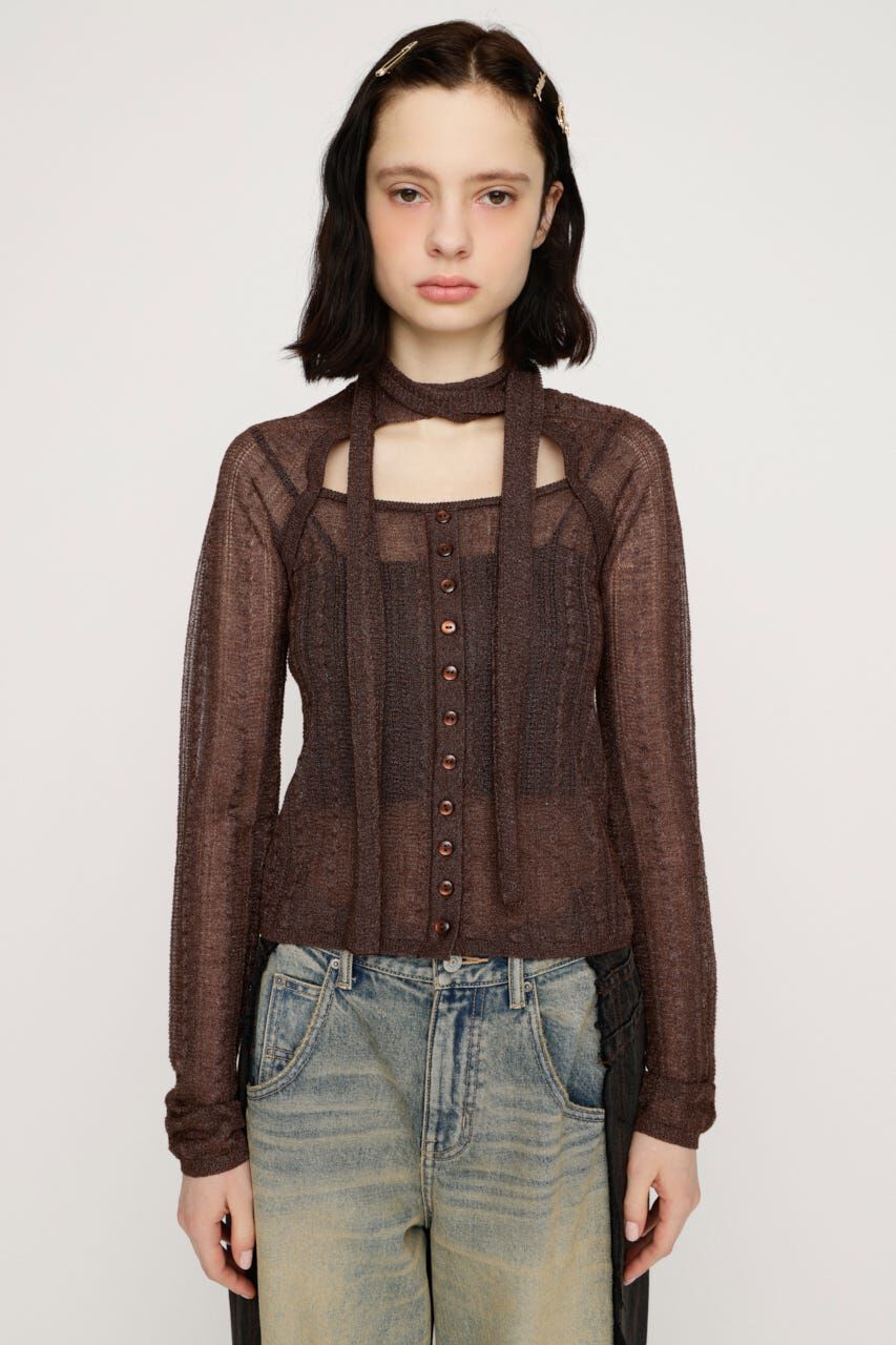 SLY「TIE RIBBON KNIT トップス」|ニット・セーター|