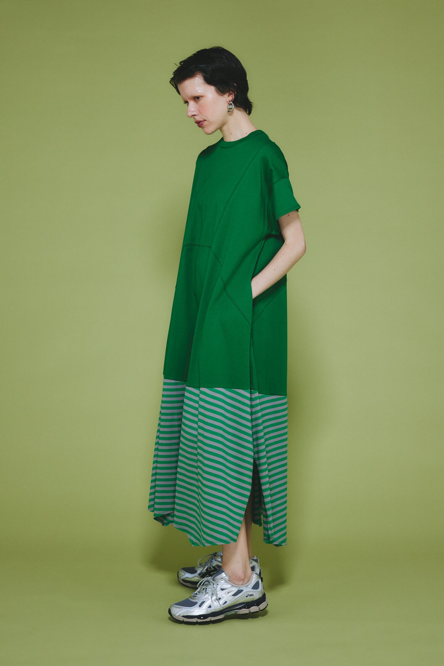 HeRIN.CYE「Border hem one piece」|ワンピース|