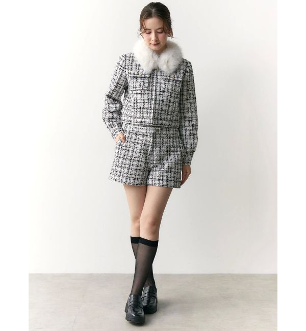 CALNAMUR「クラシカルツイードレイヤードライクミニマルショーツ」|その他|