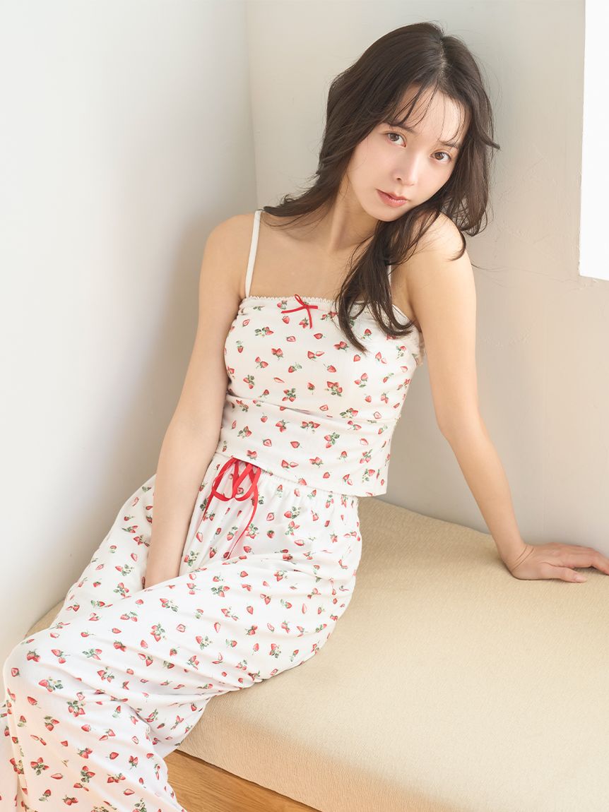 SNIDEL HOME「ストロベリーアイレットロングパンツ」|ルームウェア|