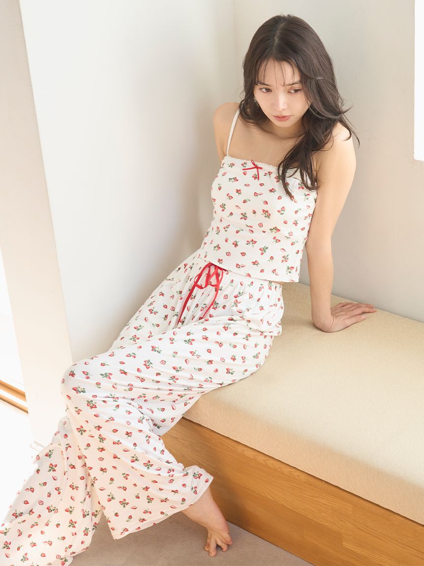 SNIDEL HOME「ストロベリーアイレットロングパンツ」|ルームウェア|