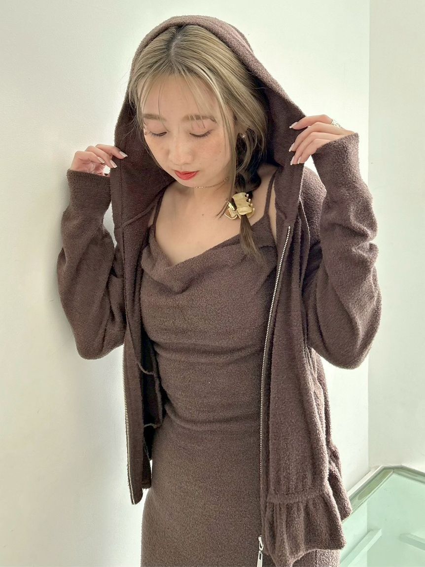 SNIDEL HOME「【接触冷感】【UVカット】ニットキャミワンピース」|ルームウェア|