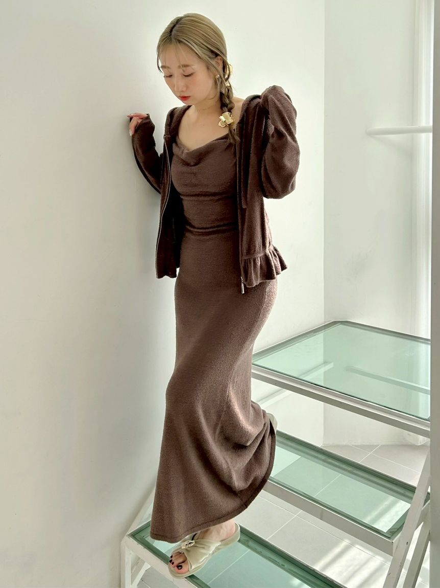 SNIDEL HOME「【接触冷感】【UVカット】ニットキャミワンピース」|ルームウェア|BRW