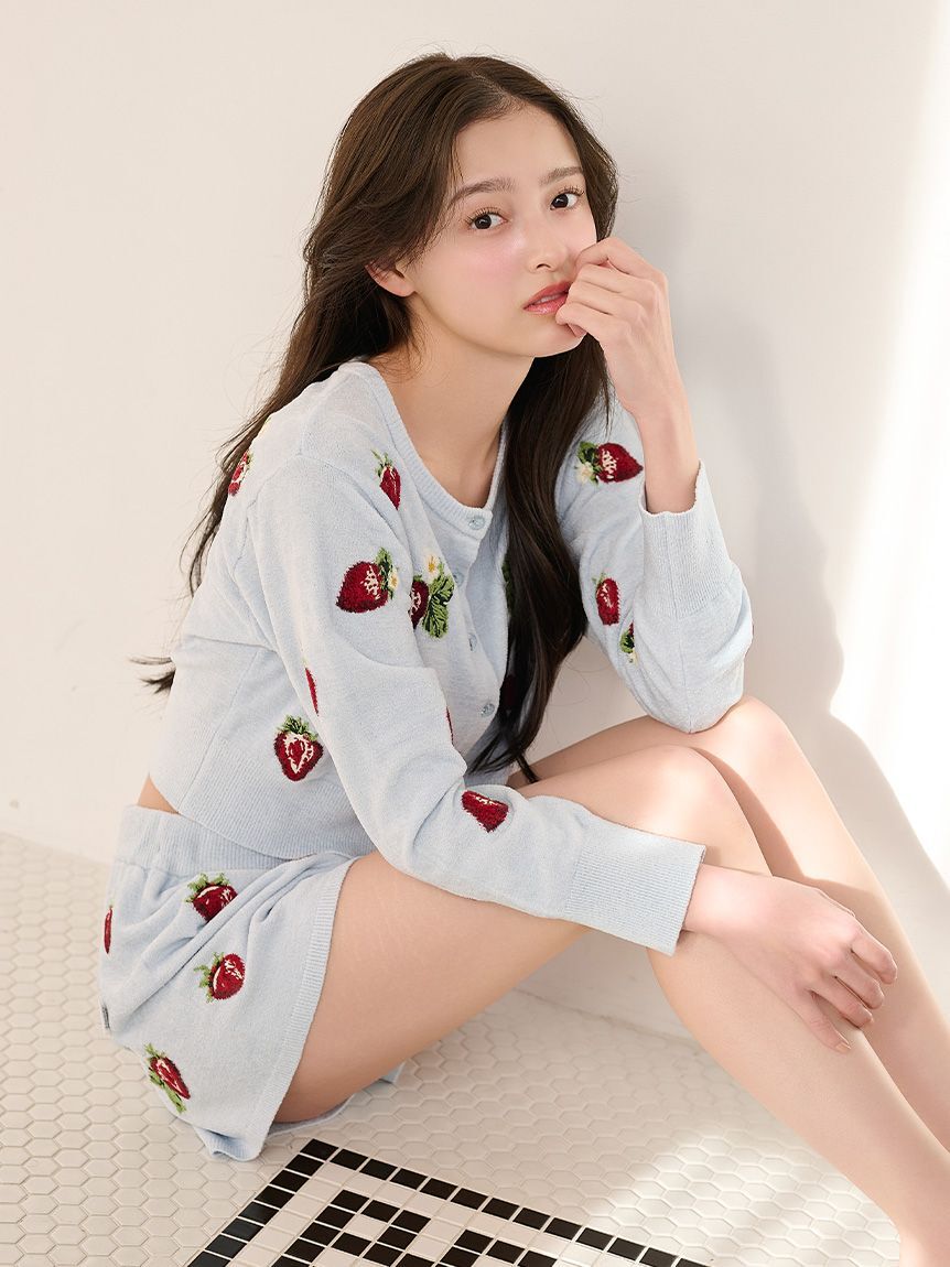 SNIDEL HOME「ストロベリーニットショートパンツ」|ルームウェア|
