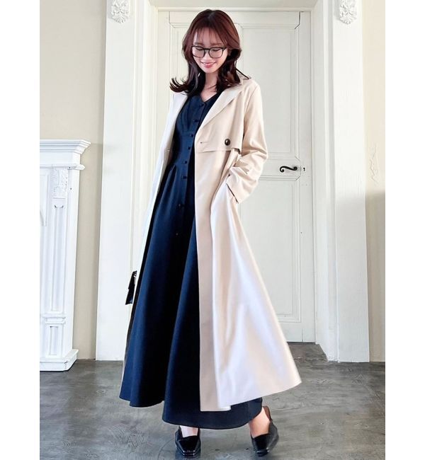 RESEXXY「レイヤードフレアトレンチコート」|トレンチコート|