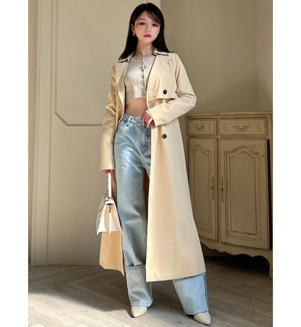 RESEXXY「レイヤードフレアトレンチコート」|トレンチコート|