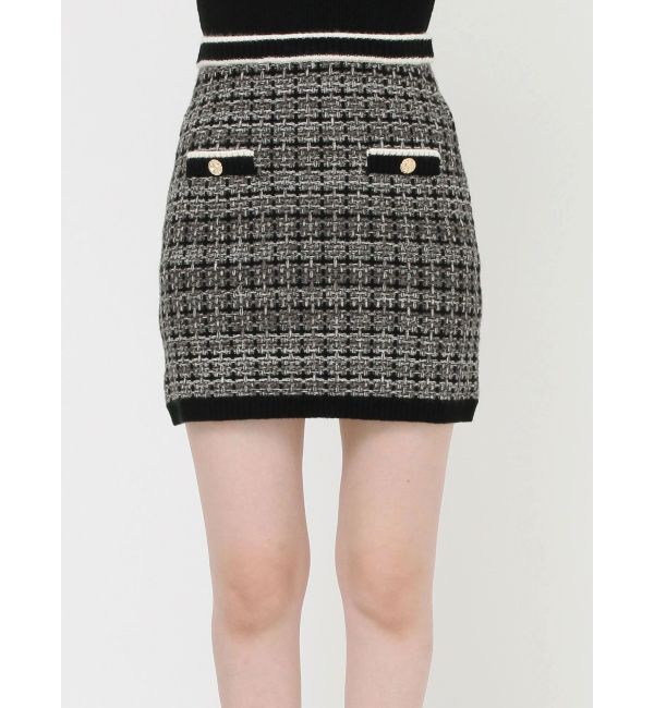 RESEXXY「ツイードニットバイカラースカート【セットアップ着用可能】」|スカート|