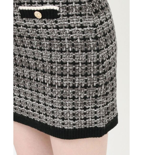 RESEXXY「ツイードニットバイカラースカート【セットアップ着用可能】」|スカート|