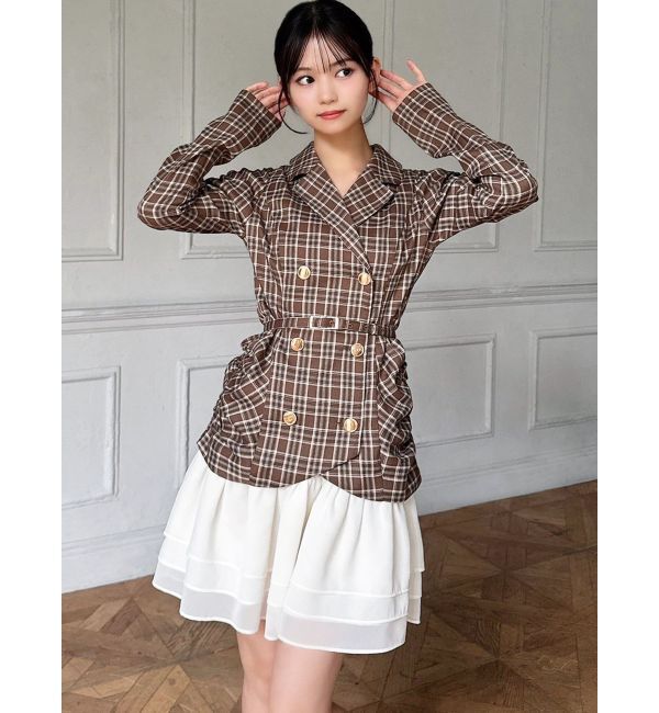 RESEXXY「ヘムフリルテーラードミニワンピース」|ワンピース|