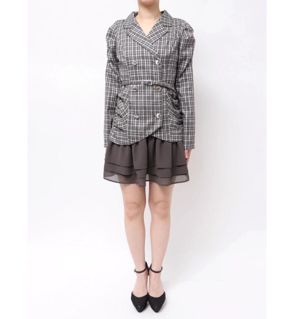 RESEXXY「ヘムフリルテーラードミニワンピース」|ワンピース|