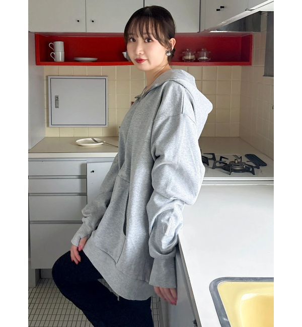 dazzlin「【吉田朱里】ストーンアートハーフジップフーディ」|パーカー|