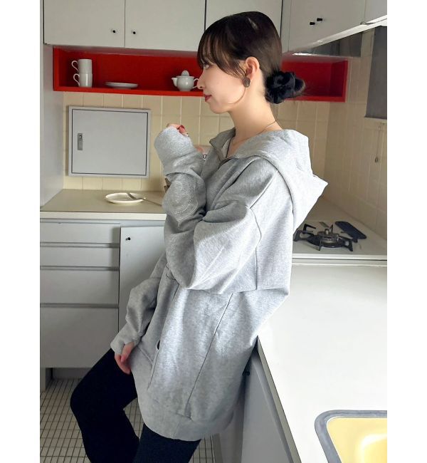 dazzlin「【吉田朱里】ストーンアートハーフジップフーディ」|パーカー|