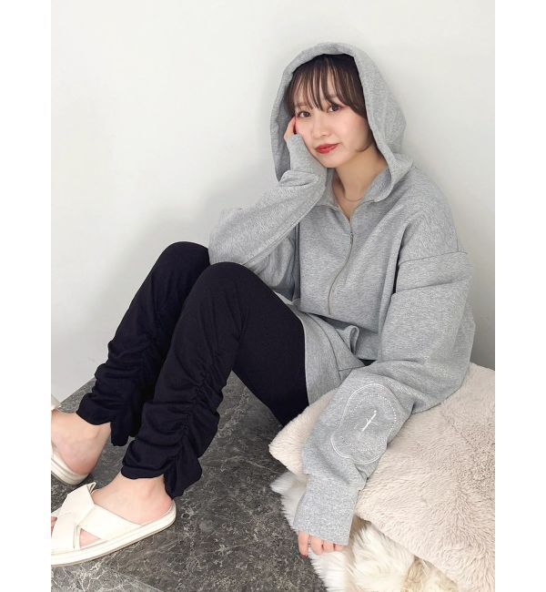 dazzlin「【吉田朱里】ストーンアートハーフジップフーディ」|パーカー|