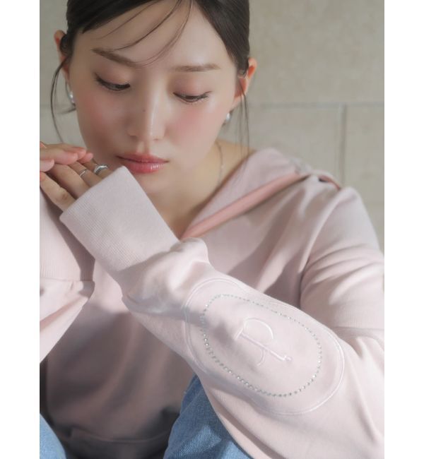 dazzlin「【吉田朱里】ストーンアートハーフジップフーディ」|パーカー|