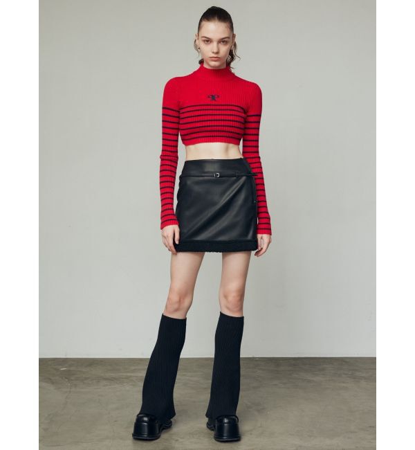 EMODA「ハイネッククロップロゴニット」|ニット・セーター|