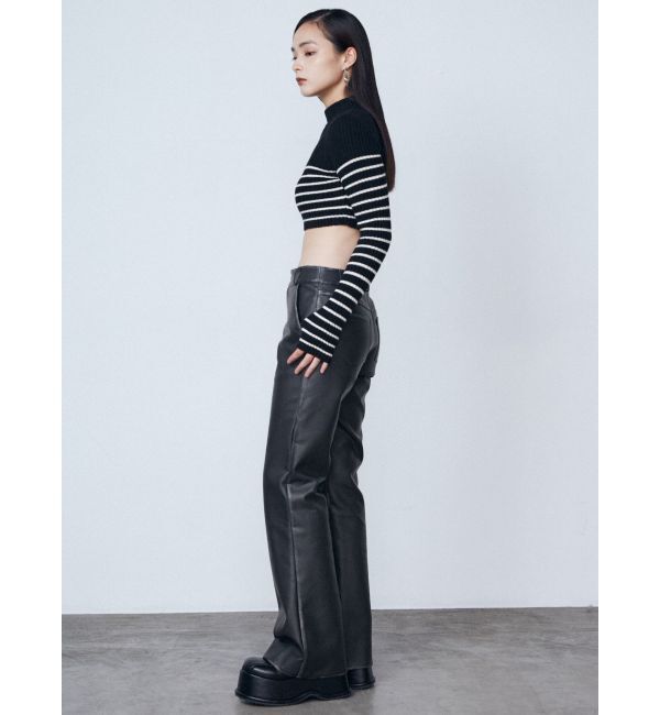 EMODA「ハイネッククロップロゴニット」|ニット・セーター|