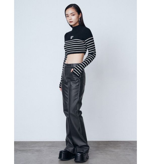 EMODA「ハイネッククロップロゴニット」|ニット・セーター|