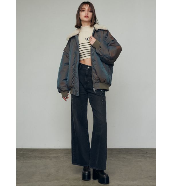 EMODA「ハイネッククロップロゴニット」|ニット・セーター|