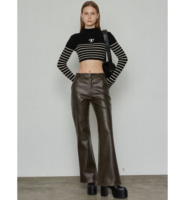 EMODA「ハイネッククロップロゴニット」|ニット・セーター|