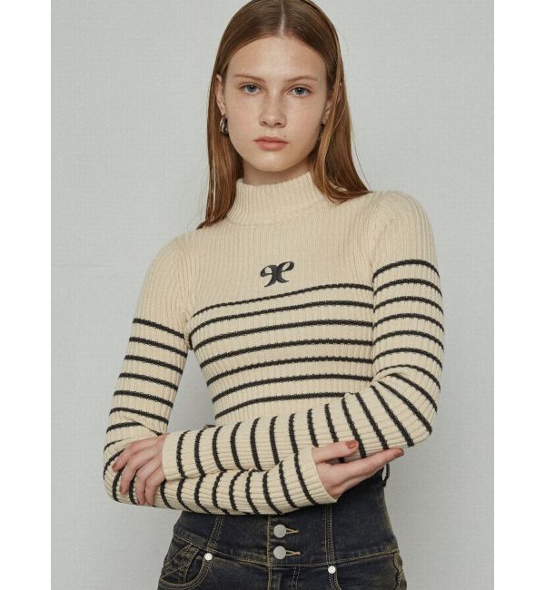 EMODA「ハイネッククロップロゴニット」|ニット・セーター|