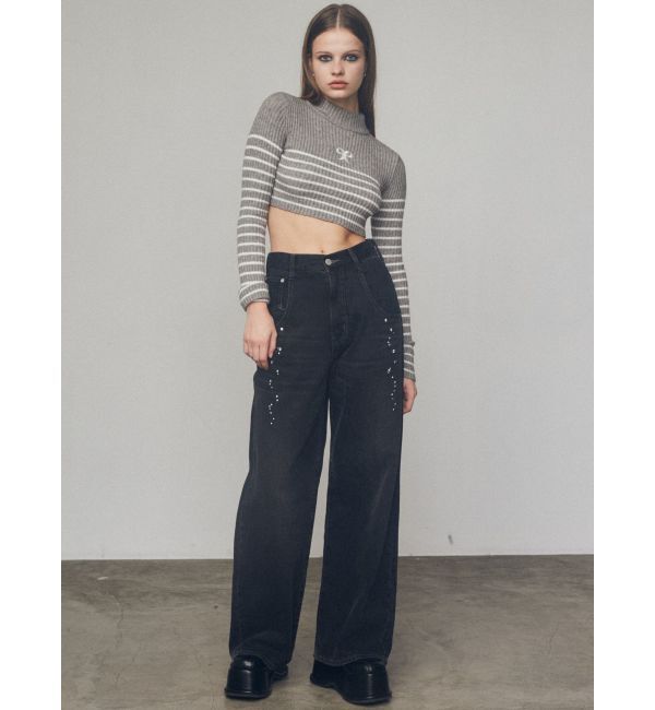 EMODA「ハイネッククロップロゴニット」|ニット・セーター|