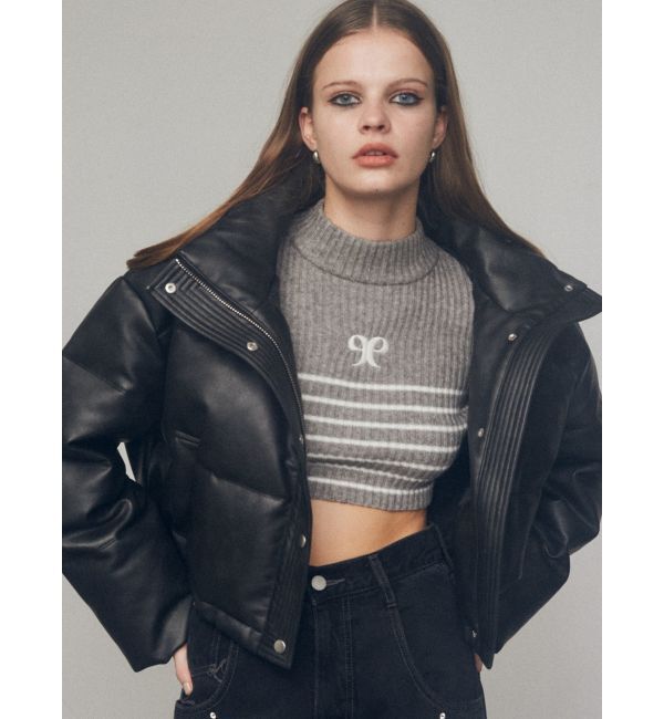 EMODA「ハイネッククロップロゴニット」|ニット・セーター|