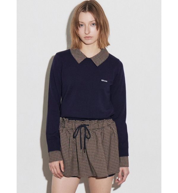 EMODA「レイヤードシャツニット」|ニット・セーター|