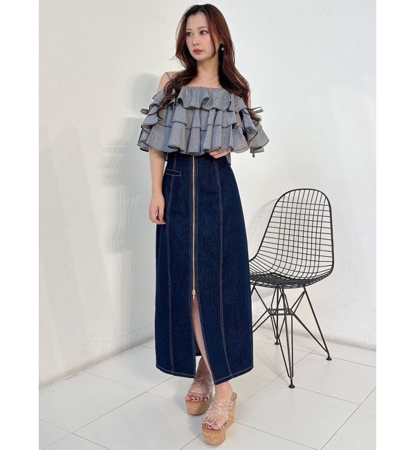 MERCURYDUO「オフショルフリルブラウス」|シャツ・ブラウス|