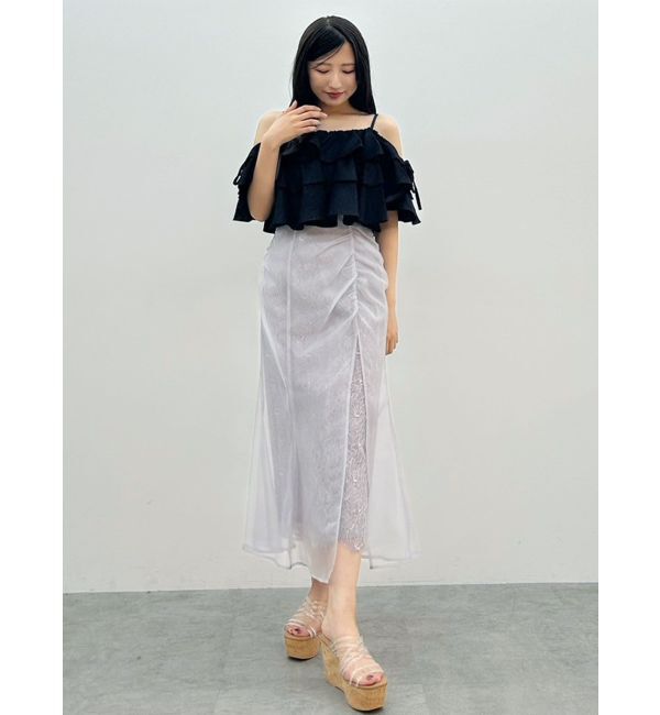 MERCURYDUO「オフショルフリルブラウス」|シャツ・ブラウス|