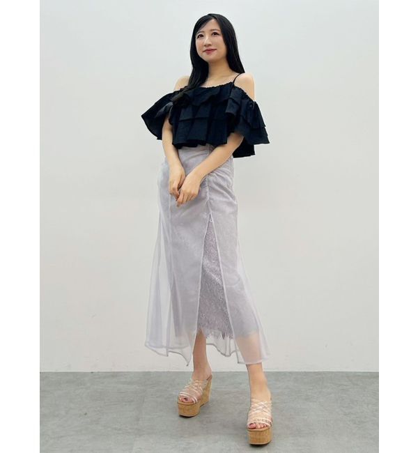 MERCURYDUO「オフショルフリルブラウス」|シャツ・ブラウス|