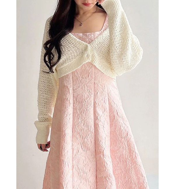 MERCURYDUO「クリアボタン使いボレロ」|カーディガン|