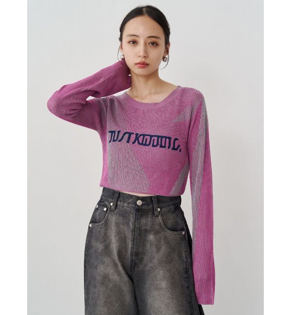MURUA「ロゴアップリケランダムニット」|ニット・セーター|