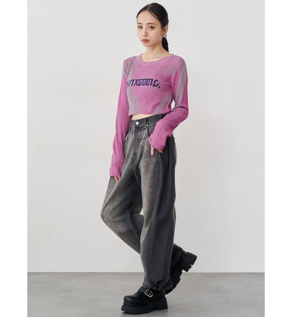 MURUA「ロゴアップリケランダムニット」|ニット・セーター|