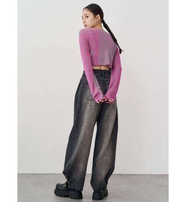 MURUA「ロゴアップリケランダムニット」|ニット・セーター|