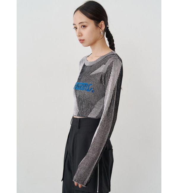 MURUA「ロゴアップリケランダムニット」|ニット・セーター|