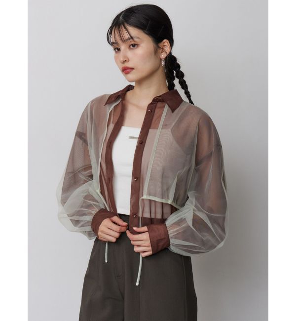 MURUA「チュールレイヤードシャツ」|シャツ・ブラウス|