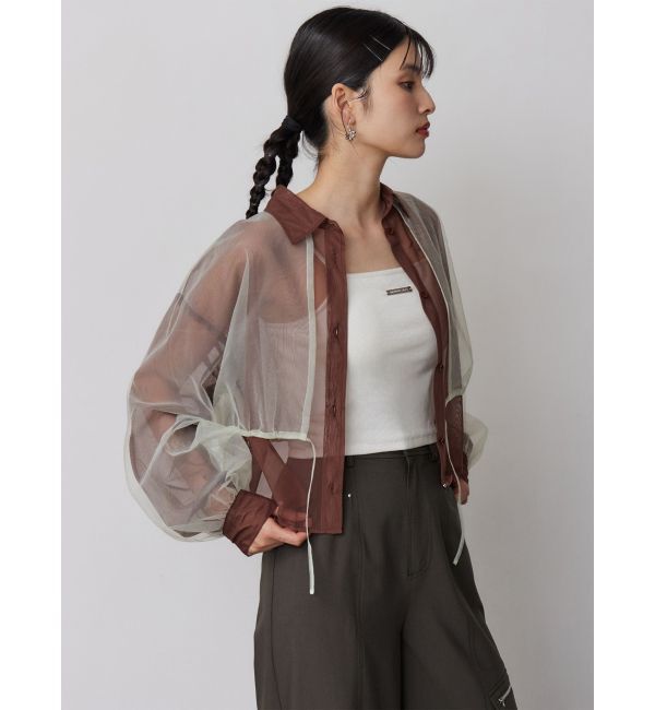 MURUA「チュールレイヤードシャツ」|シャツ・ブラウス|