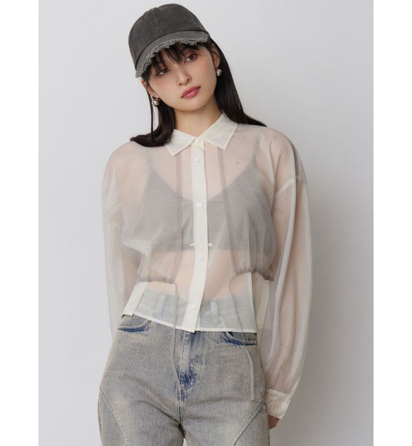 MURUA「チュールレイヤードシャツ」|シャツ・ブラウス|